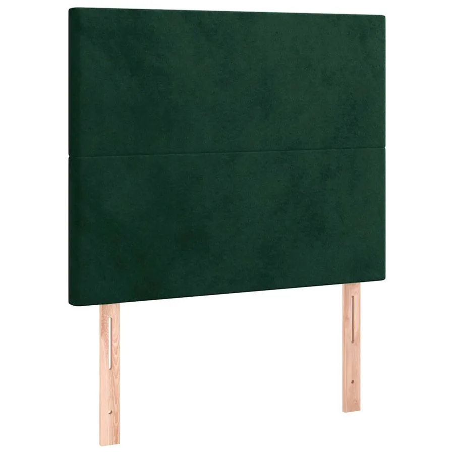 Cadre de lit sans matelas vert foncé 90x190 cm velours - 9