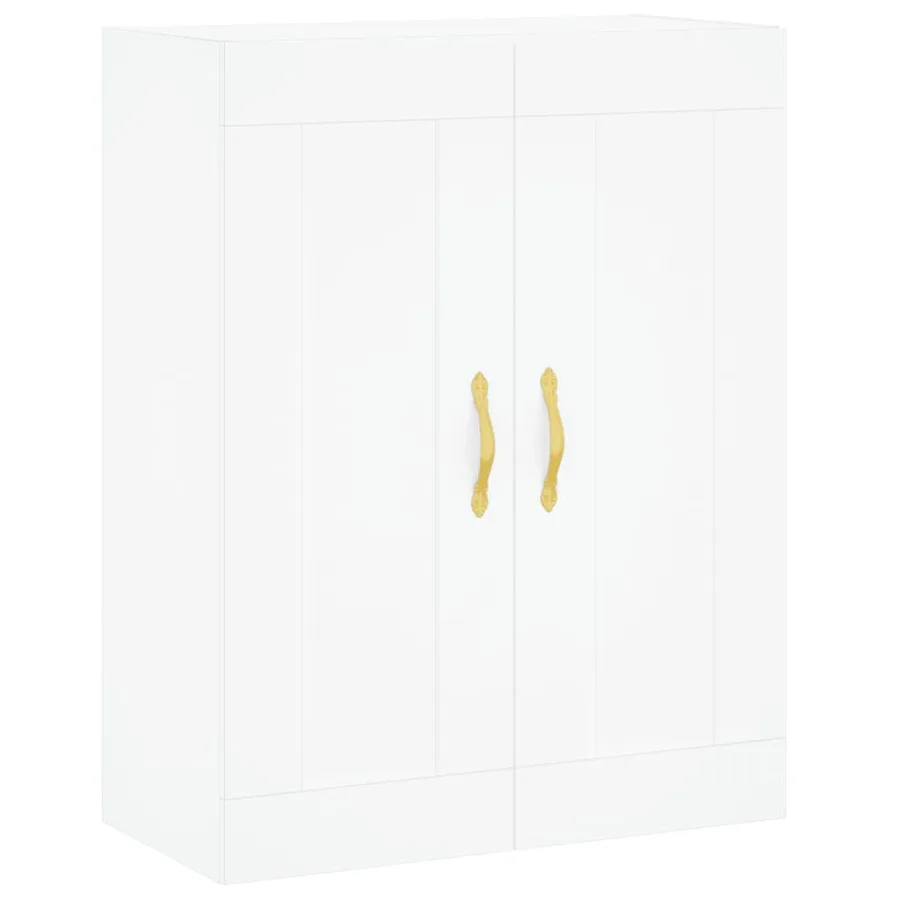 Buffet haut Blanc 69,5x34x180 cm Bois d'ingénierie - 4