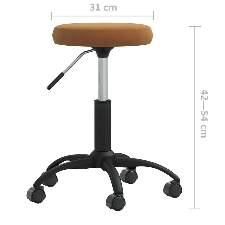 Chaise de salle à manger Marron Velours - 6