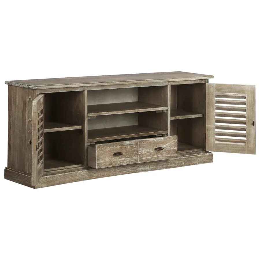 Meuble TV Bois de melia azedarach massif 145 x 35 x 60 cm - 4