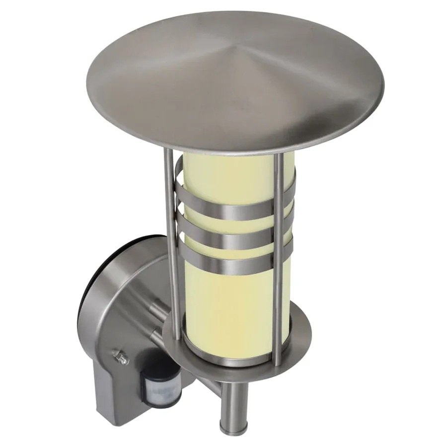 Lampe murale avec capteur Acier inoxydable Forme de pagode - 4