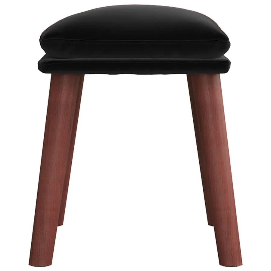 Repose-pied Noir 45x29,5x35 cm Velours - 4