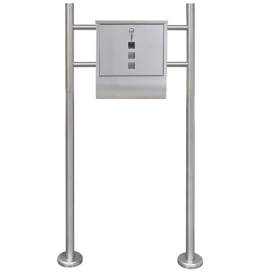 Boîte à lettre sur support en acier inoxydable - 2