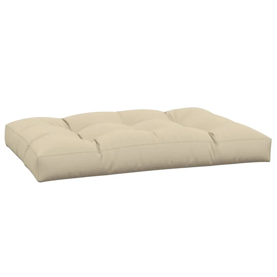 Coussin de palette beige 120x80x12 cm tissu - 2