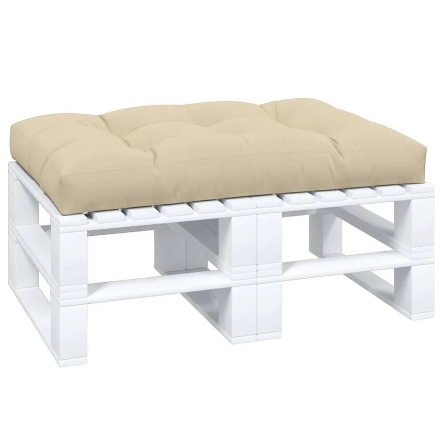 Coussin de palette beige 120x80x12 cm tissu - 3