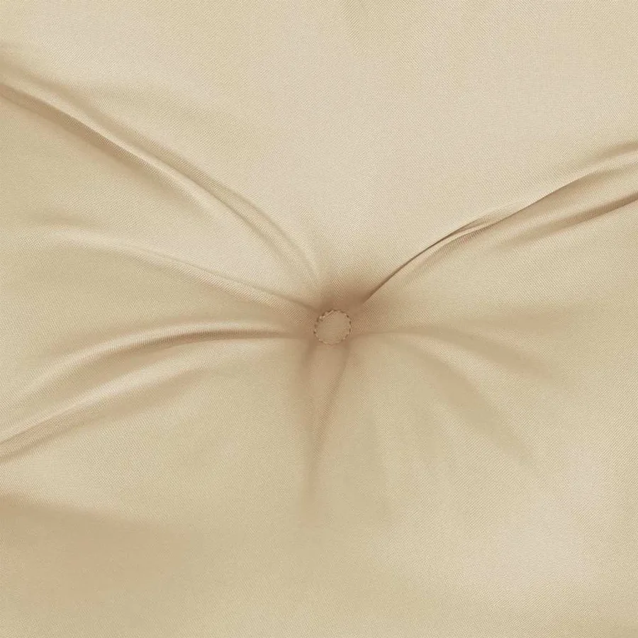 Coussin de palette beige 120x80x12 cm tissu - 7