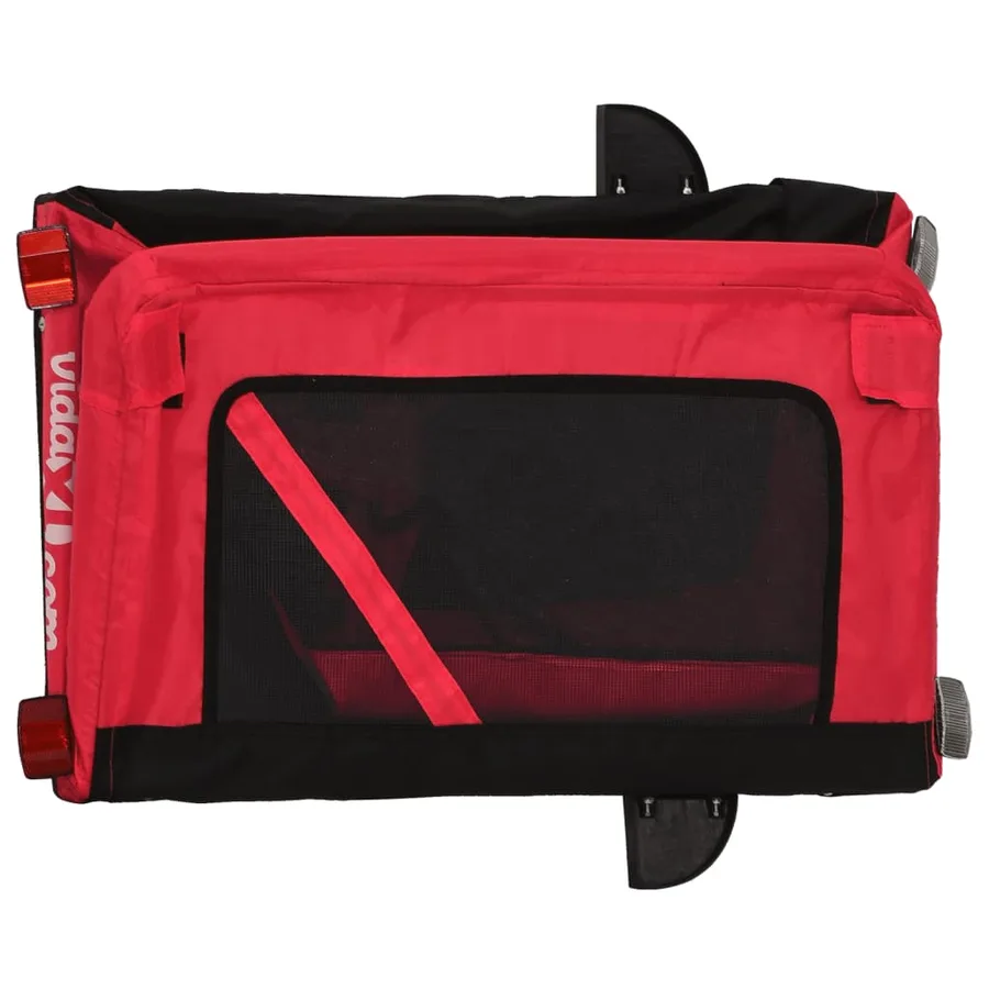 Remorque de vélo pour animaux de compagnie rouge et noir - 10