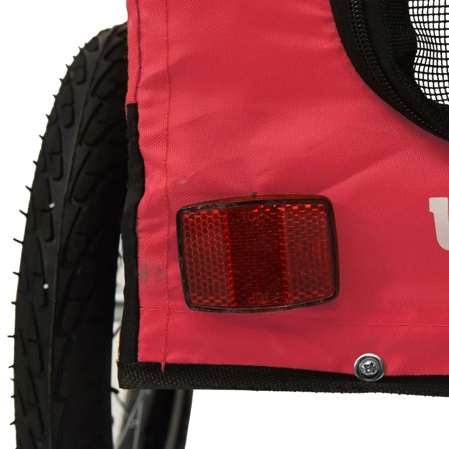 Remorque de vélo pour animaux de compagnie rouge et noir - 11