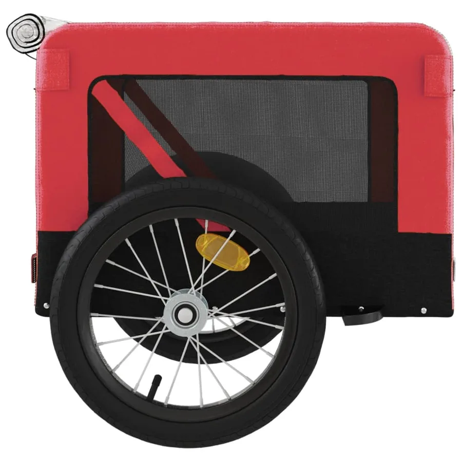 Remorque de vélo pour animaux de compagnie rouge et noir - 6