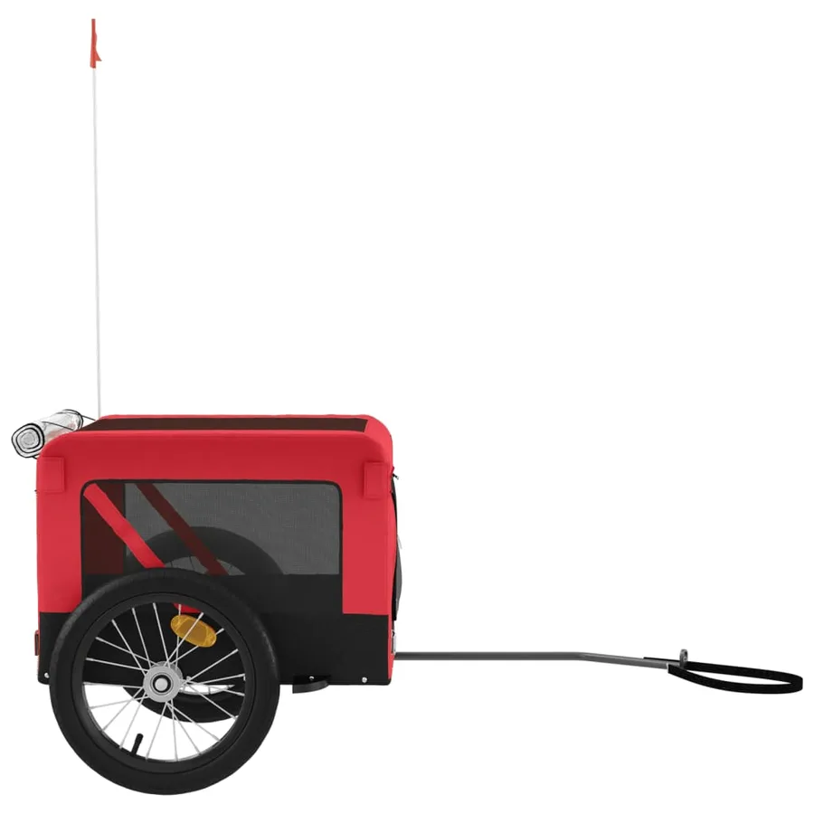 Remorque de vélo pour animaux de compagnie rouge et noir - 7