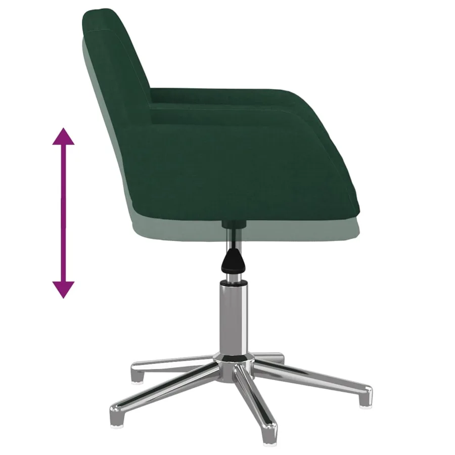 Chaises pivotantes à manger lot de 2 vert foncé tissu - 8