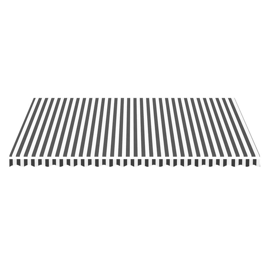 Tissu de remplacement pour auvent anthracite et blanc 5x3,5 m polyester - 3