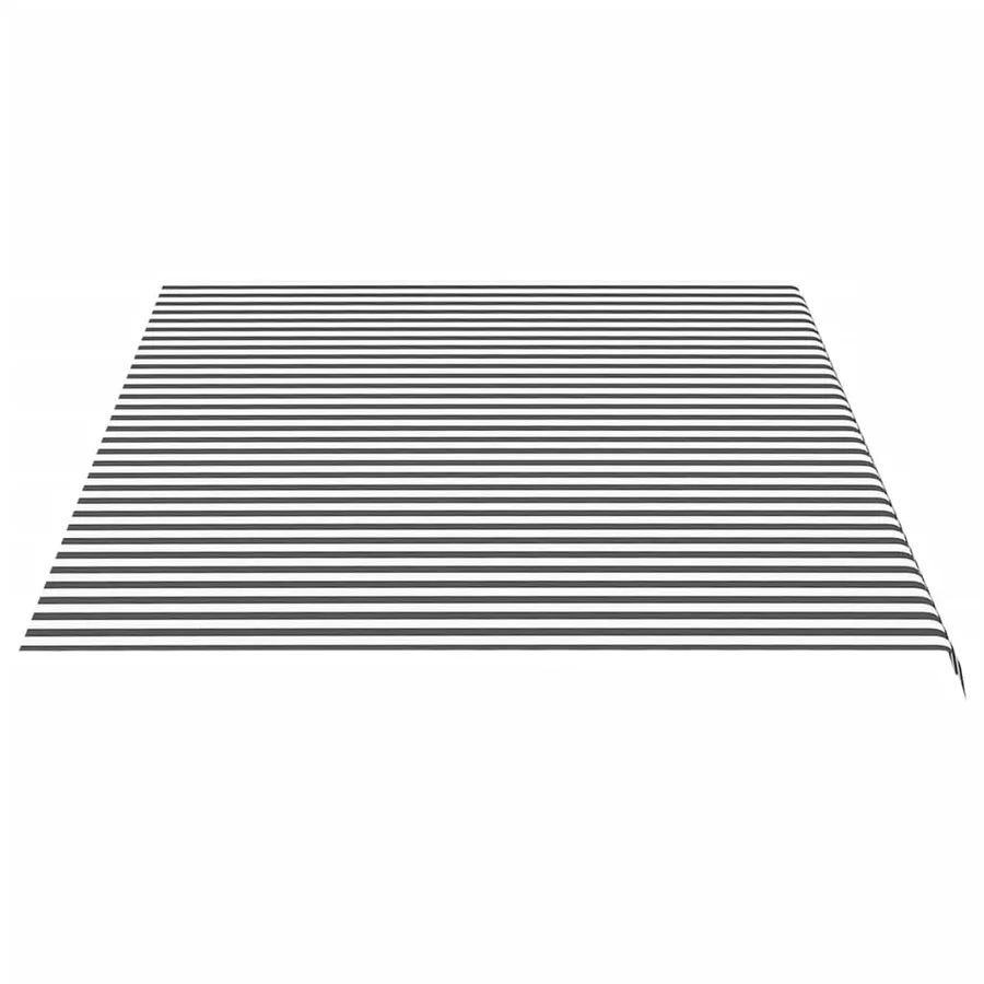 Tissu de remplacement pour auvent anthracite et blanc 5x3,5 m polyester - 4