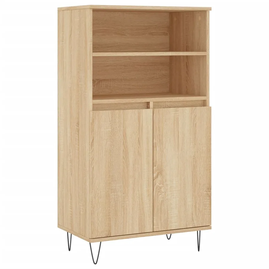 Buffet haut Chêne sonoma 60x36x110 cm Bois d'ingénierie - 2