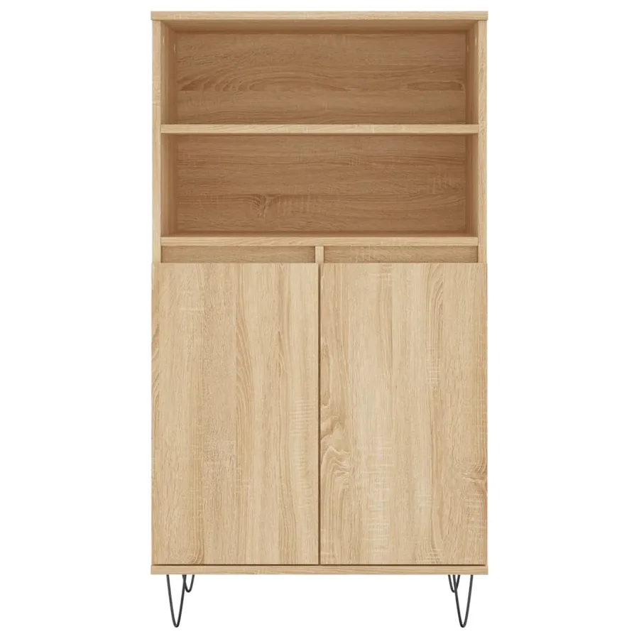 Buffet haut Chêne sonoma 60x36x110 cm Bois d'ingénierie - 6