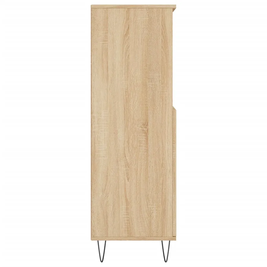 Buffet haut Chêne sonoma 60x36x110 cm Bois d'ingénierie - 7