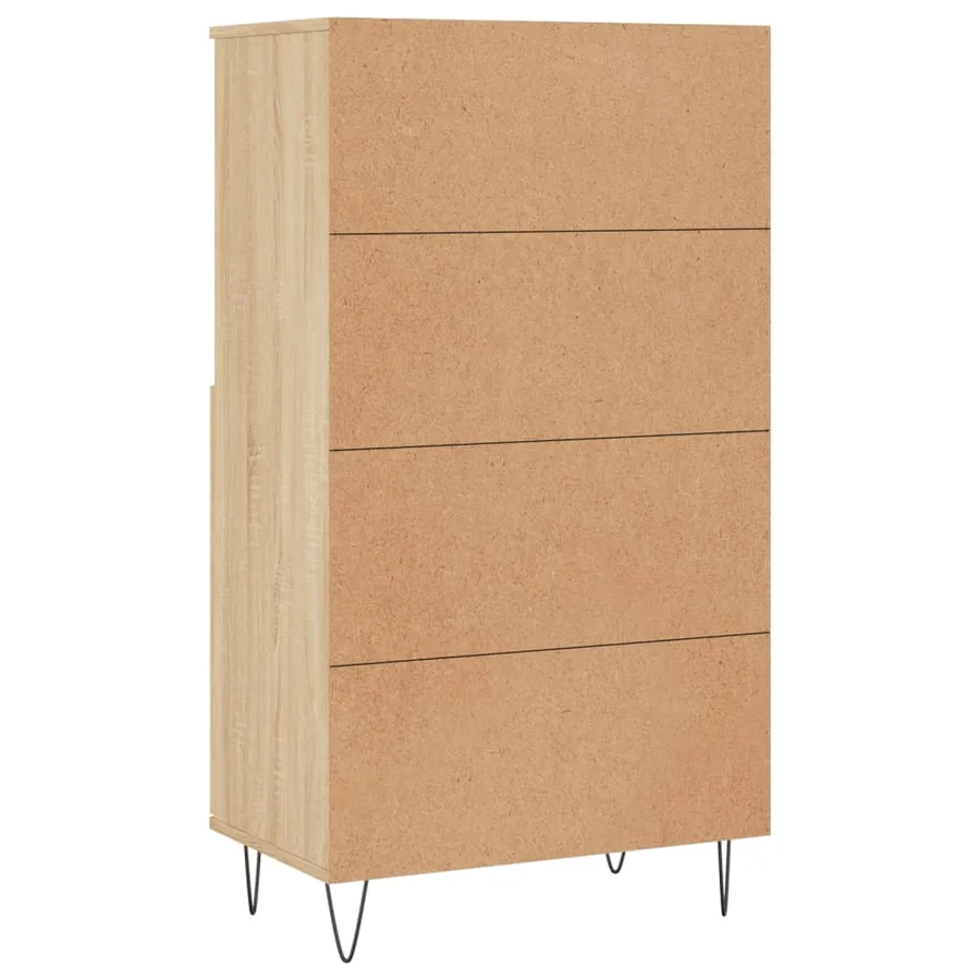 Buffet haut Chêne sonoma 60x36x110 cm Bois d'ingénierie - 8