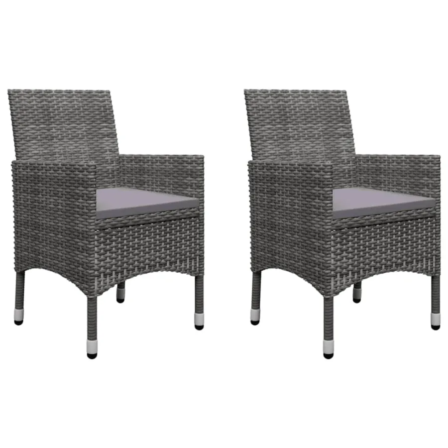 Ensemble à manger de jardin 5 pcs Gris - 2