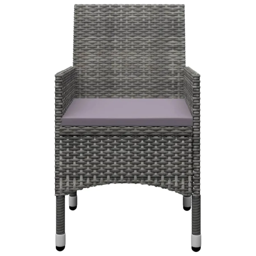 Ensemble à manger de jardin 5 pcs Gris - 5