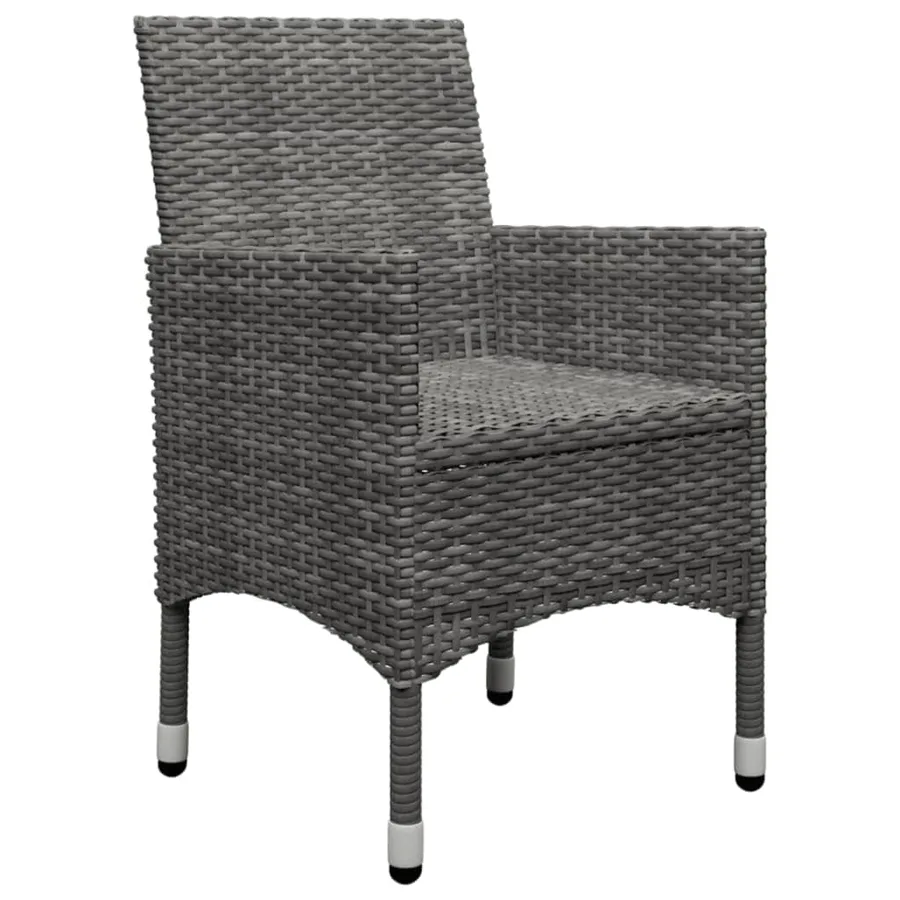 Ensemble à manger de jardin 5 pcs Gris - 7