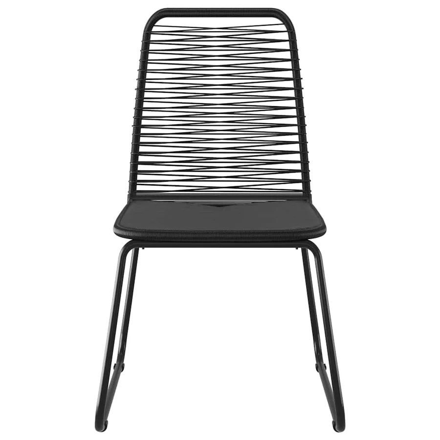 Ensemble à Manger de jardin 7pcs PVC résine tressée noir marron - 7