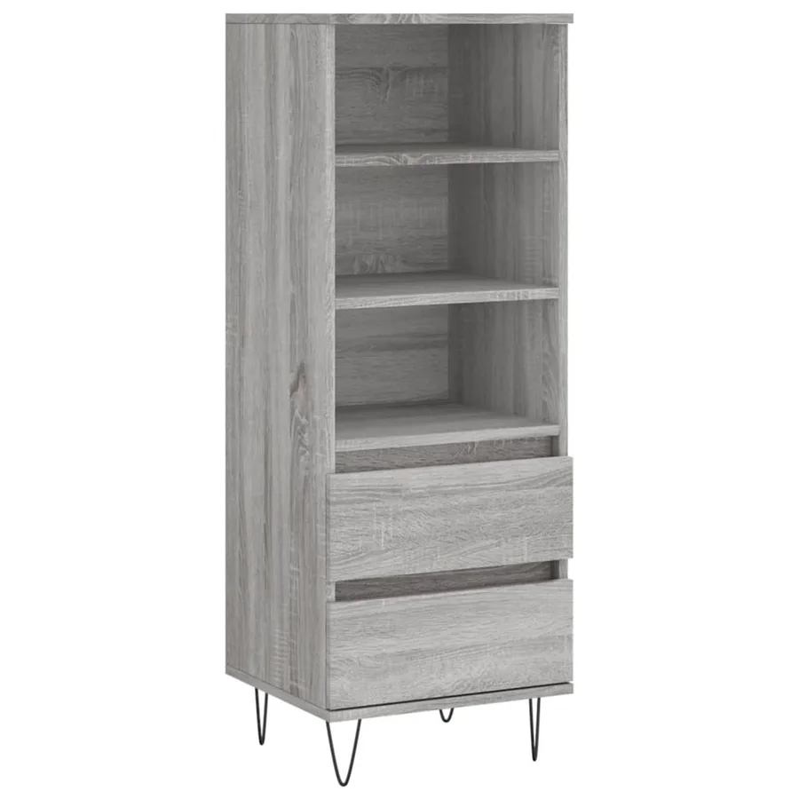 Buffet haut Sonoma gris 40x36x110 cm Bois d'ingénierie - 2
