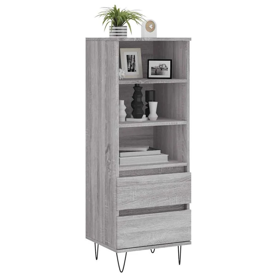 Buffet haut Sonoma gris 40x36x110 cm Bois d'ingénierie - 3