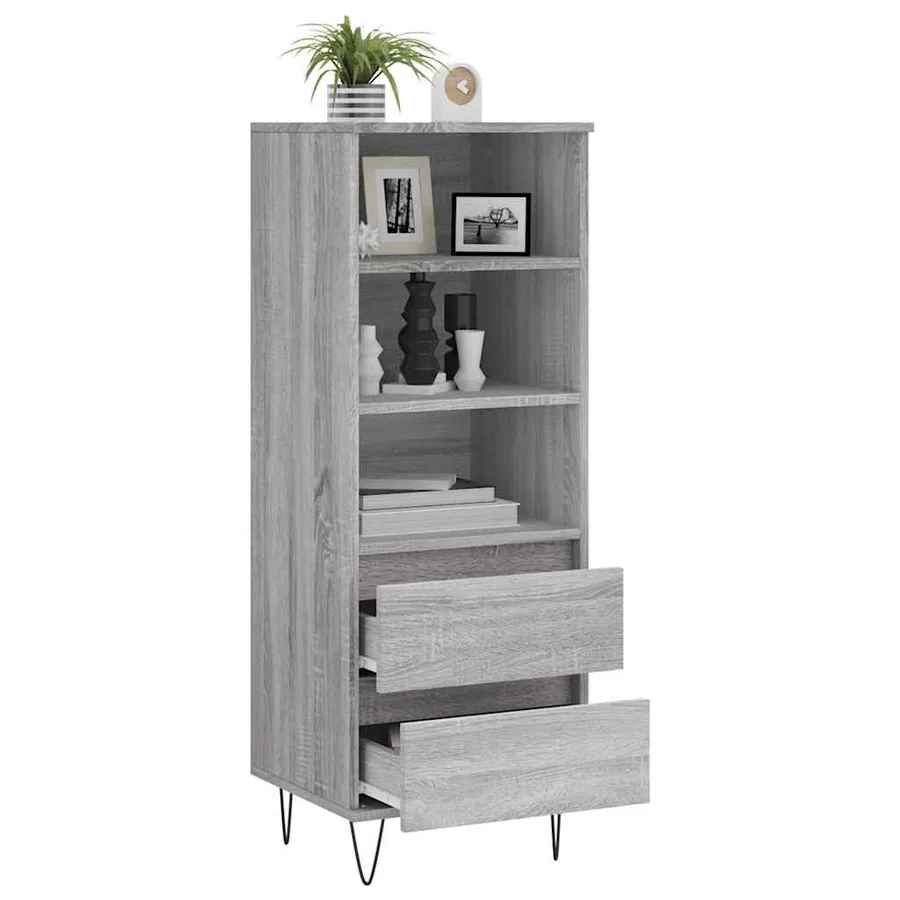 Buffet haut Sonoma gris 40x36x110 cm Bois d'ingénierie - 4