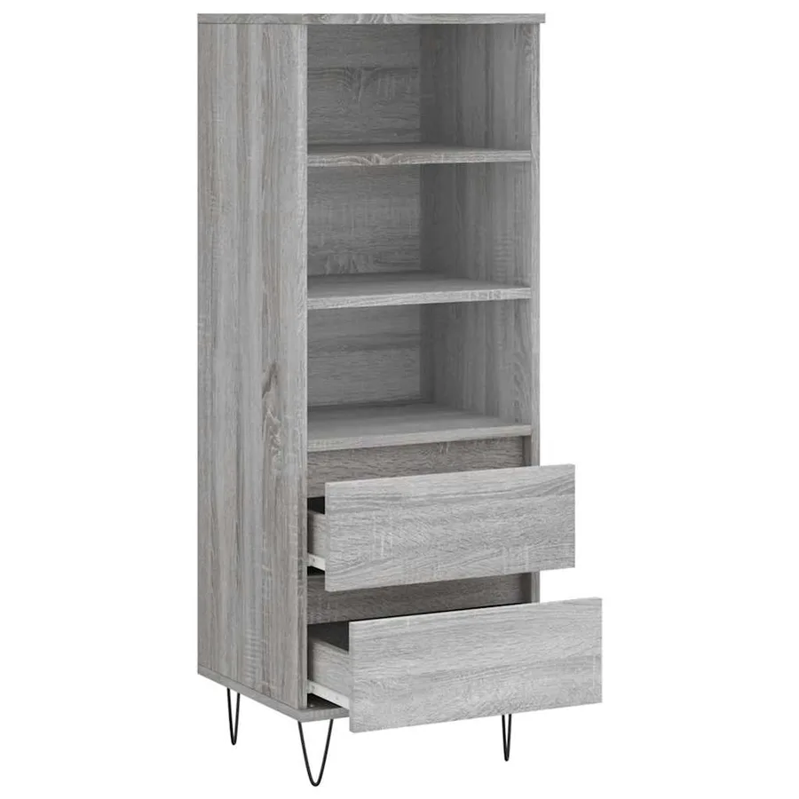 Buffet haut Sonoma gris 40x36x110 cm Bois d'ingénierie - 6