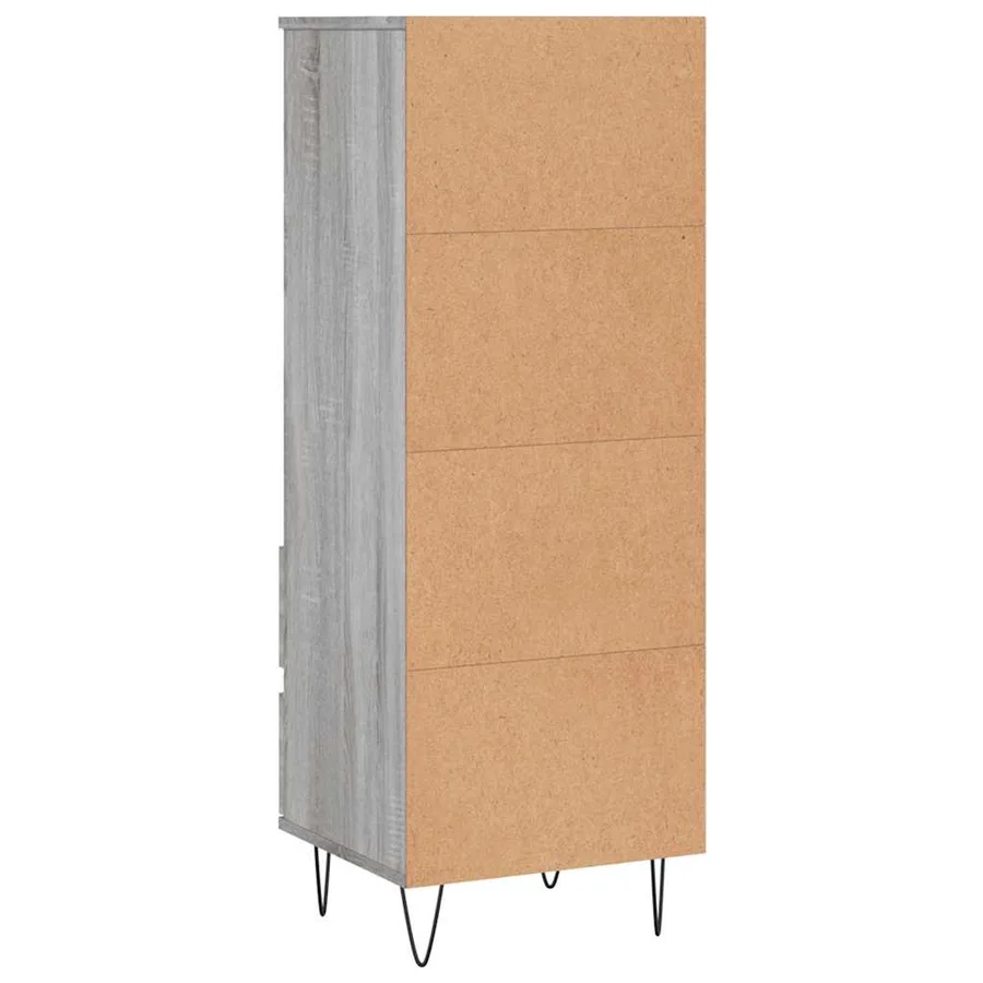Buffet haut Sonoma gris 40x36x110 cm Bois d'ingénierie - 8