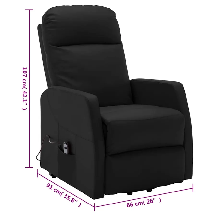 Fauteuil Noir Similicuir - 8