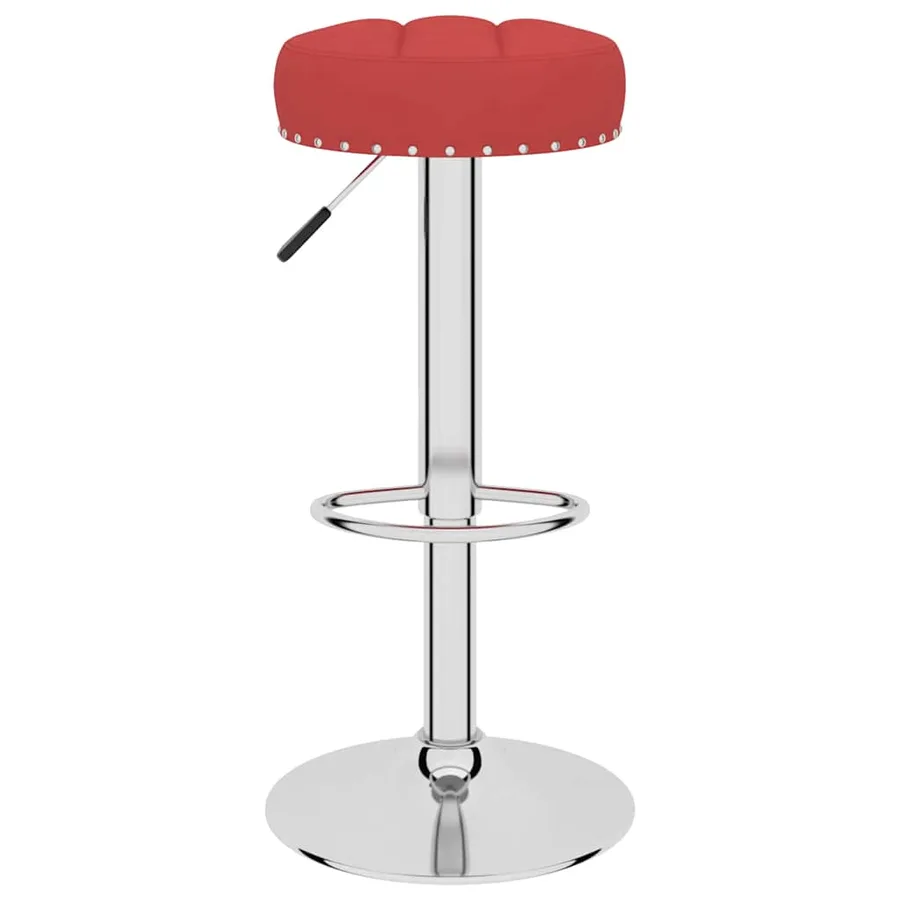 Tabourets de bar lot de 2 rouge bordeaux tissu - 3