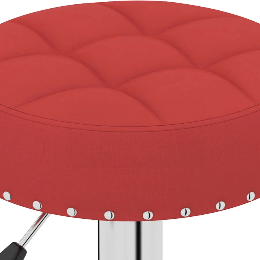 Tabourets de bar lot de 2 rouge bordeaux tissu - 7