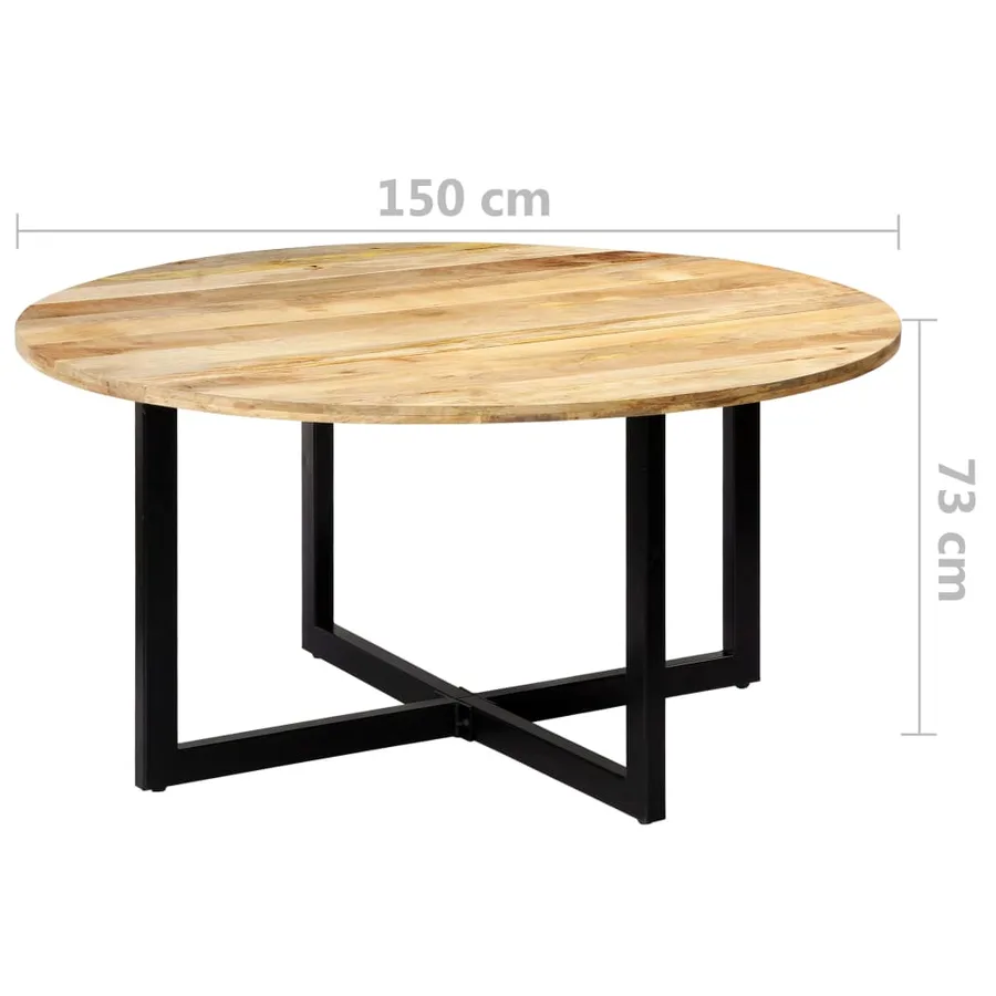 Table de salle à manger 150x73 cm Bois de manguier solide - 6