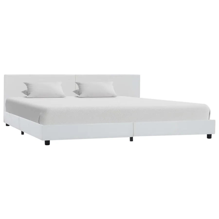 Cadre de lit Blanc Similicuir 180x200 cm