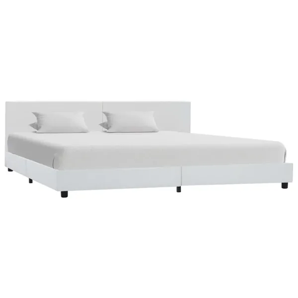 Cadre de lit Blanc Similicuir 180x200 cm