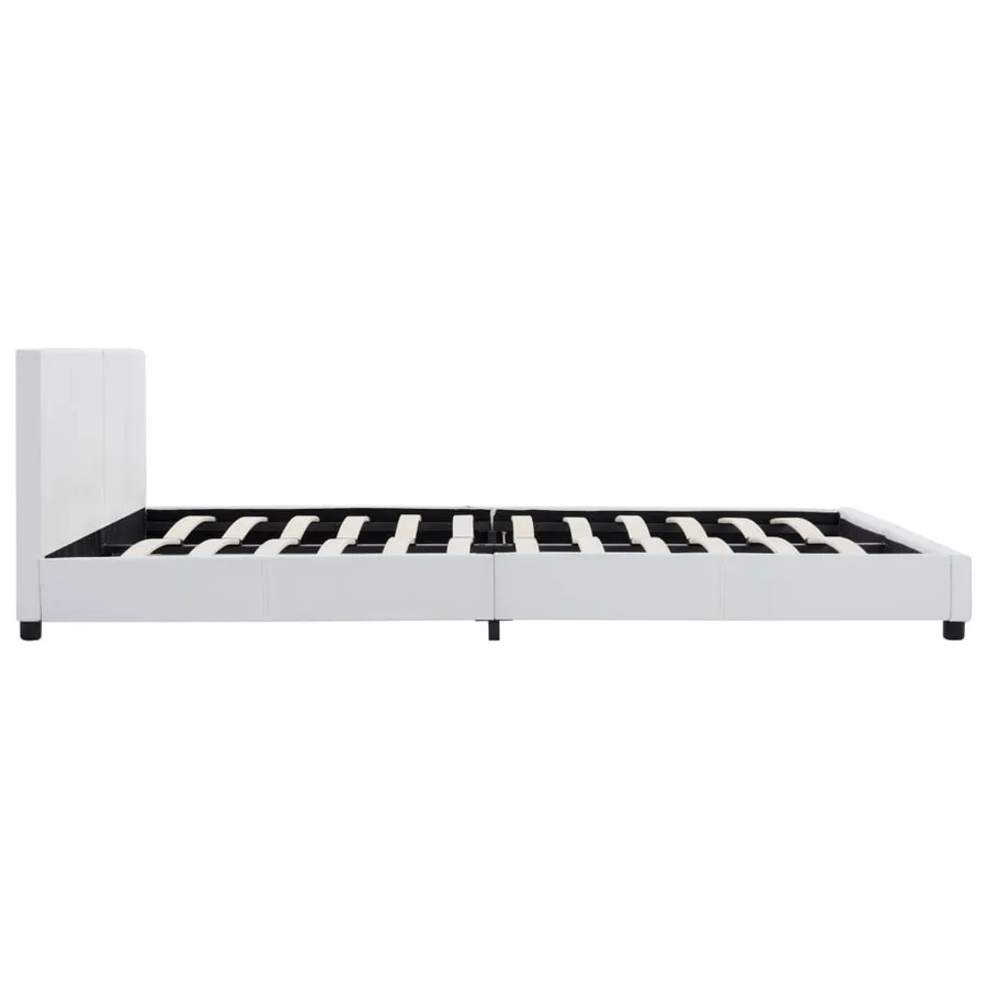 Cadre de lit Blanc Similicuir 180x200 cm - 4