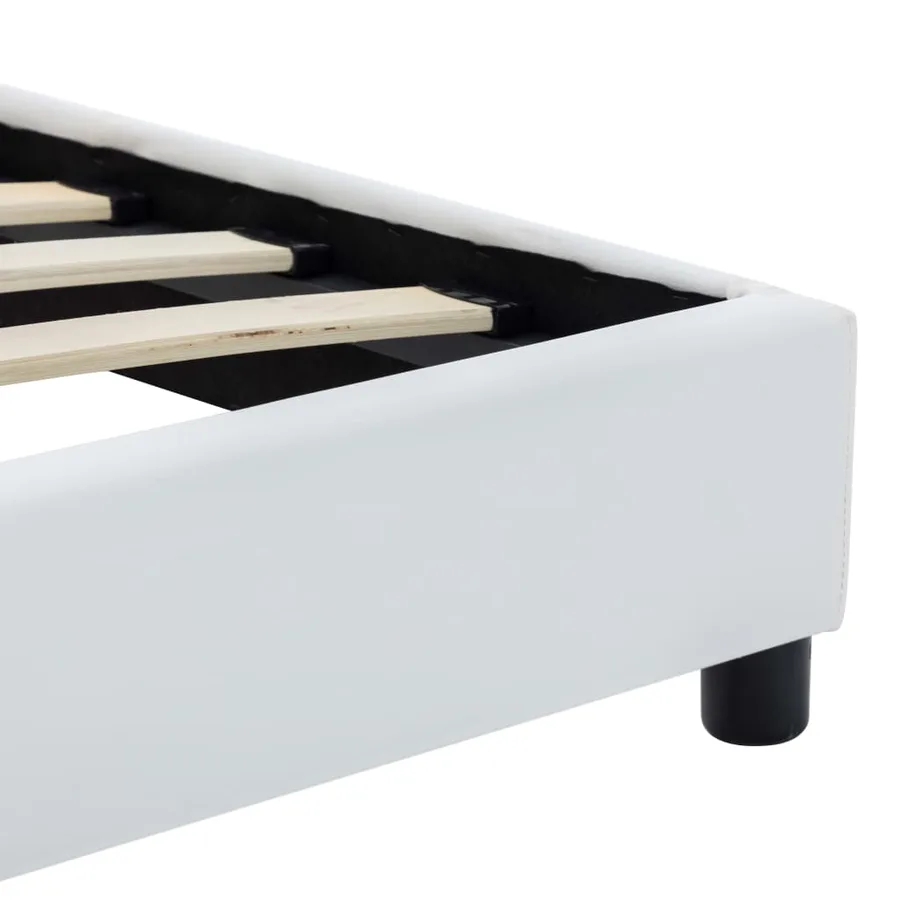Cadre de lit Blanc Similicuir 180x200 cm - 6