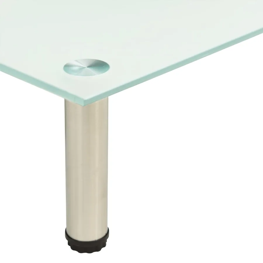 Meuble TV Givré 80x35x17 cm Verre trempé - 4