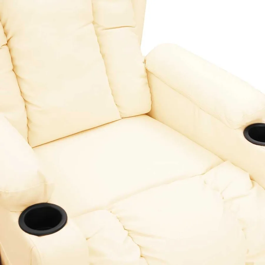 Fauteuil de massage Crème Similicuir - 6