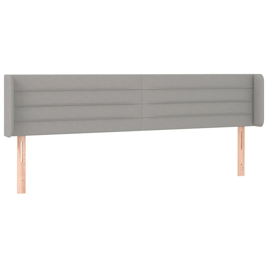 Tête de lit à LED Gris clair 183x16x78/88 cm Tissu - 3