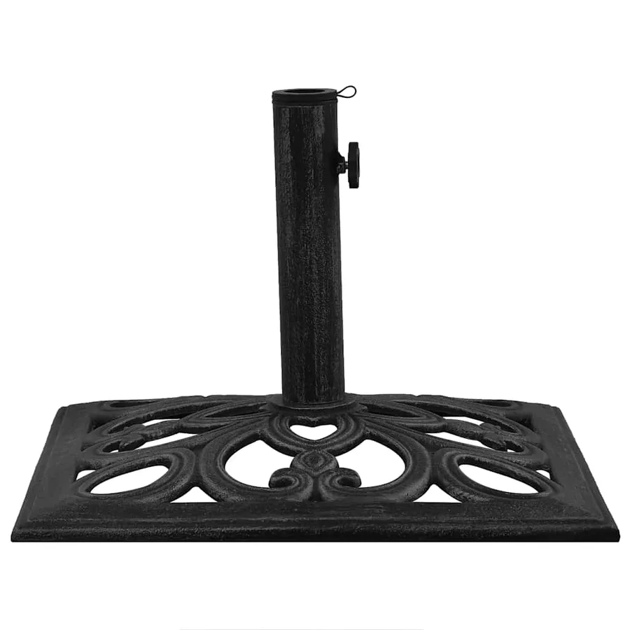 Socle de parasol Noir 47x47x33 cm Fonte - 5