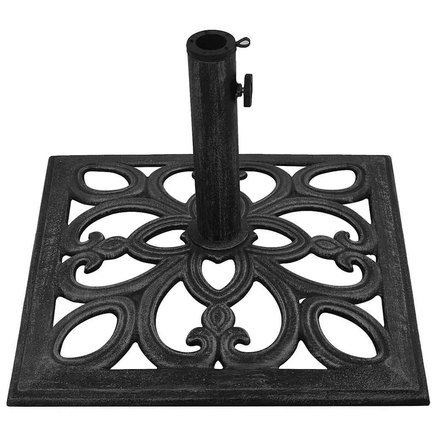 Socle de parasol Noir 47x47x33 cm Fonte - 6