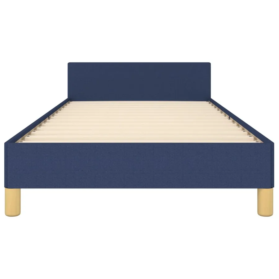 Cadre de lit sans matelas bleu 80x200 cm tissu - 6