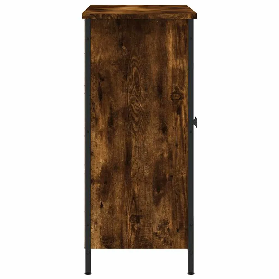 Buffet chêne fumé 100x33x75 cm bois d'ingénierie - 7