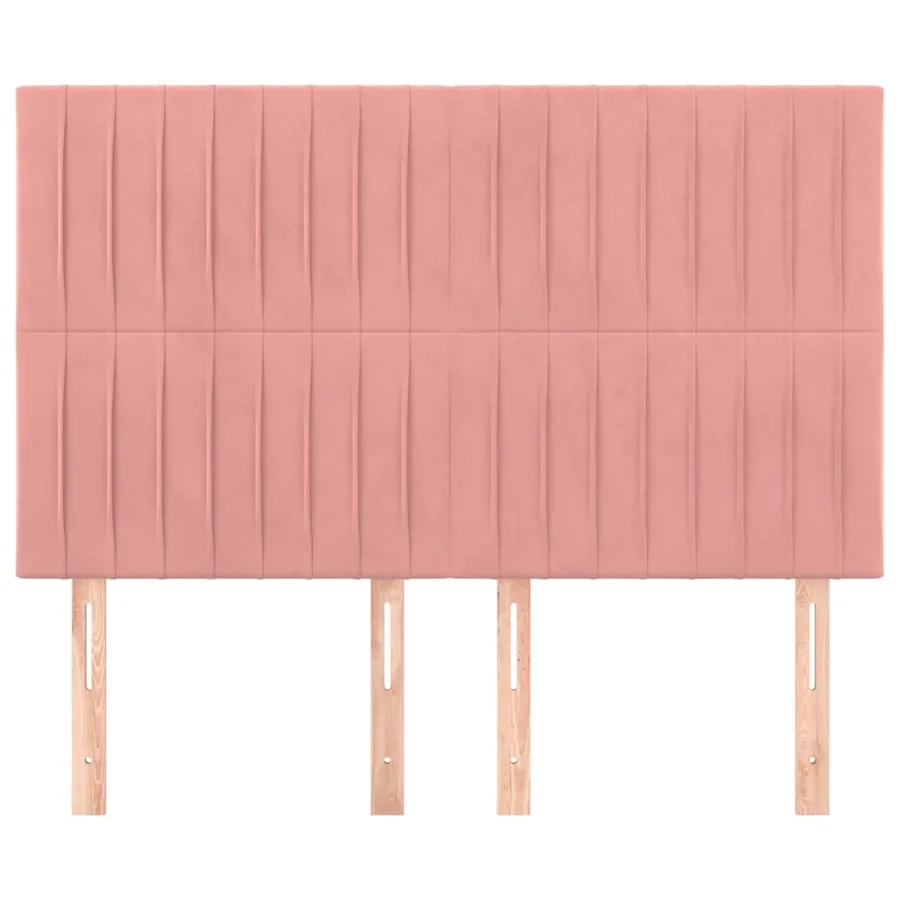 Tête de lit Rose 144x5x118/128 cm Velours - 3