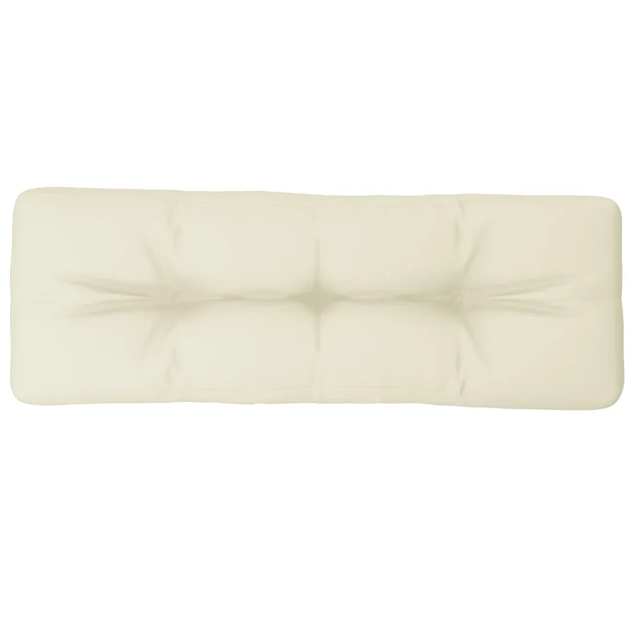 Coussin de palette crème 120x40x12 cm tissu - 2