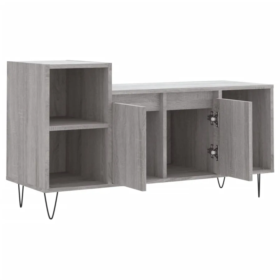 Meuble TV Sonoma gris 100x35x55 cm Bois d'ingénierie - 6