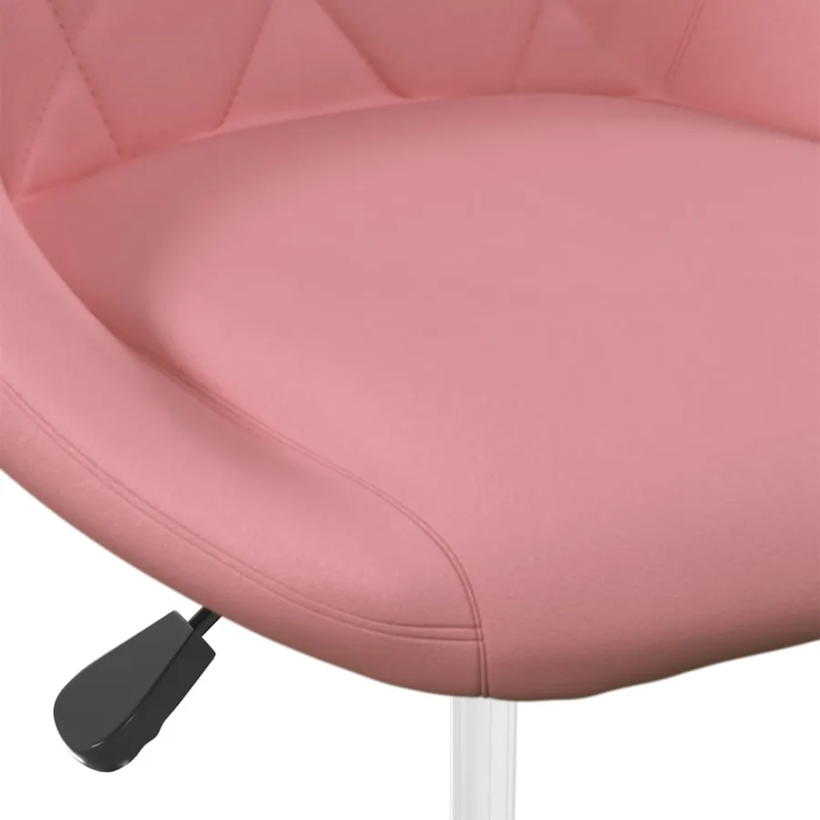 Chaises à manger pivotantes lot de 4 Rose Velours - 7