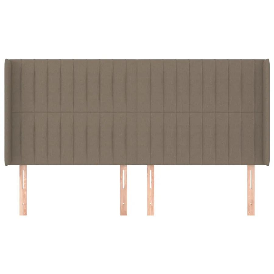 Tête de lit avec oreilles Taupe 163x16x118/128 cm Tissu - 3
